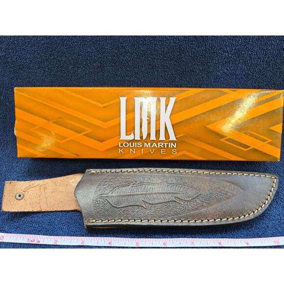 Hunting Bowie Knife 10.75 Inch Custom Forged Damascus Blade LMK Knives #8308 - Picture 7 of 9